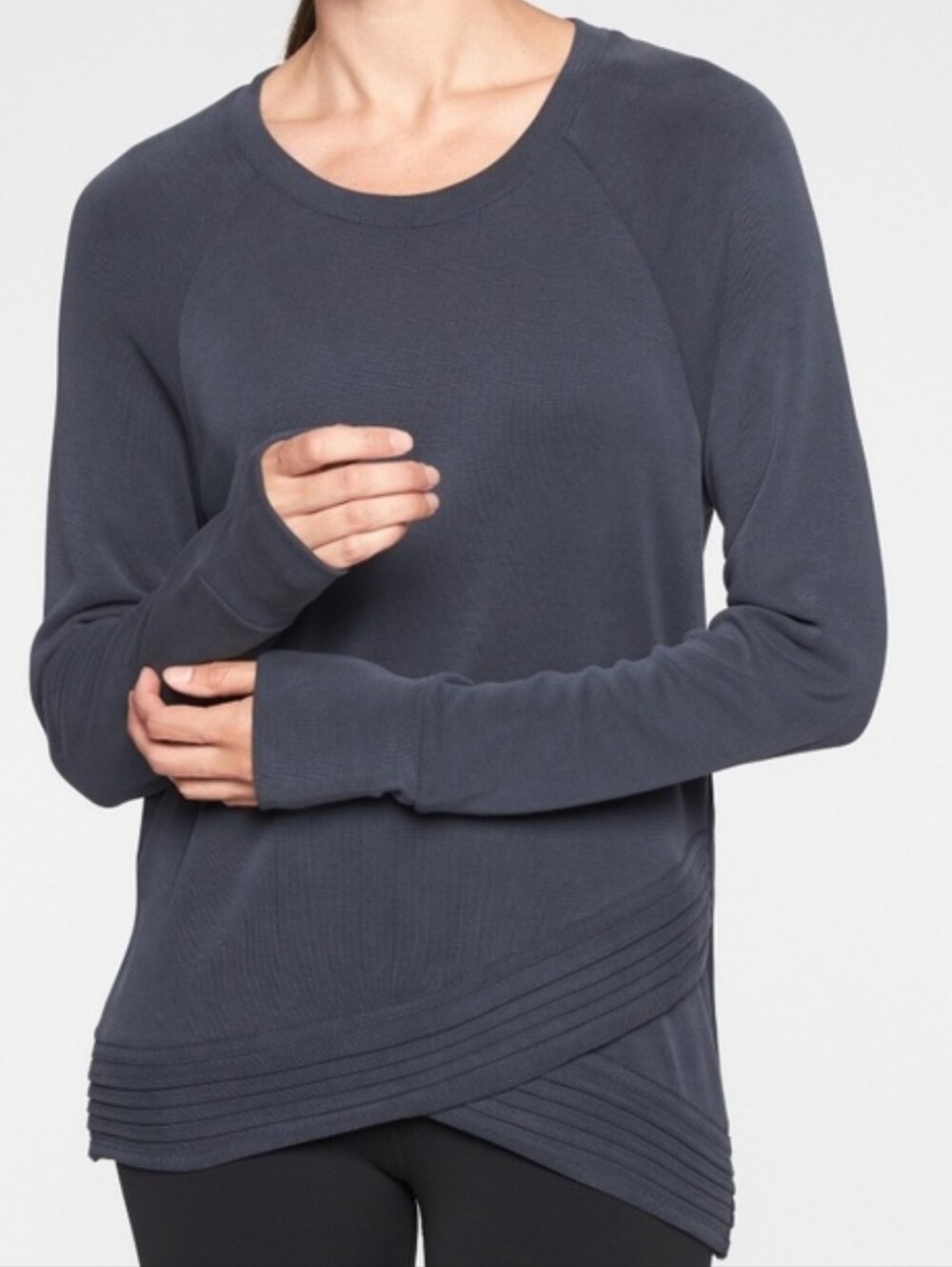 Athleta Serenity Criss Cross Pullover Sweater